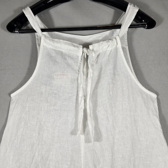 NWT Haute Hippie Linen Blend Wide Leg Jumpsuit L White Resort Summer Beachwear - Picture 4 of 12